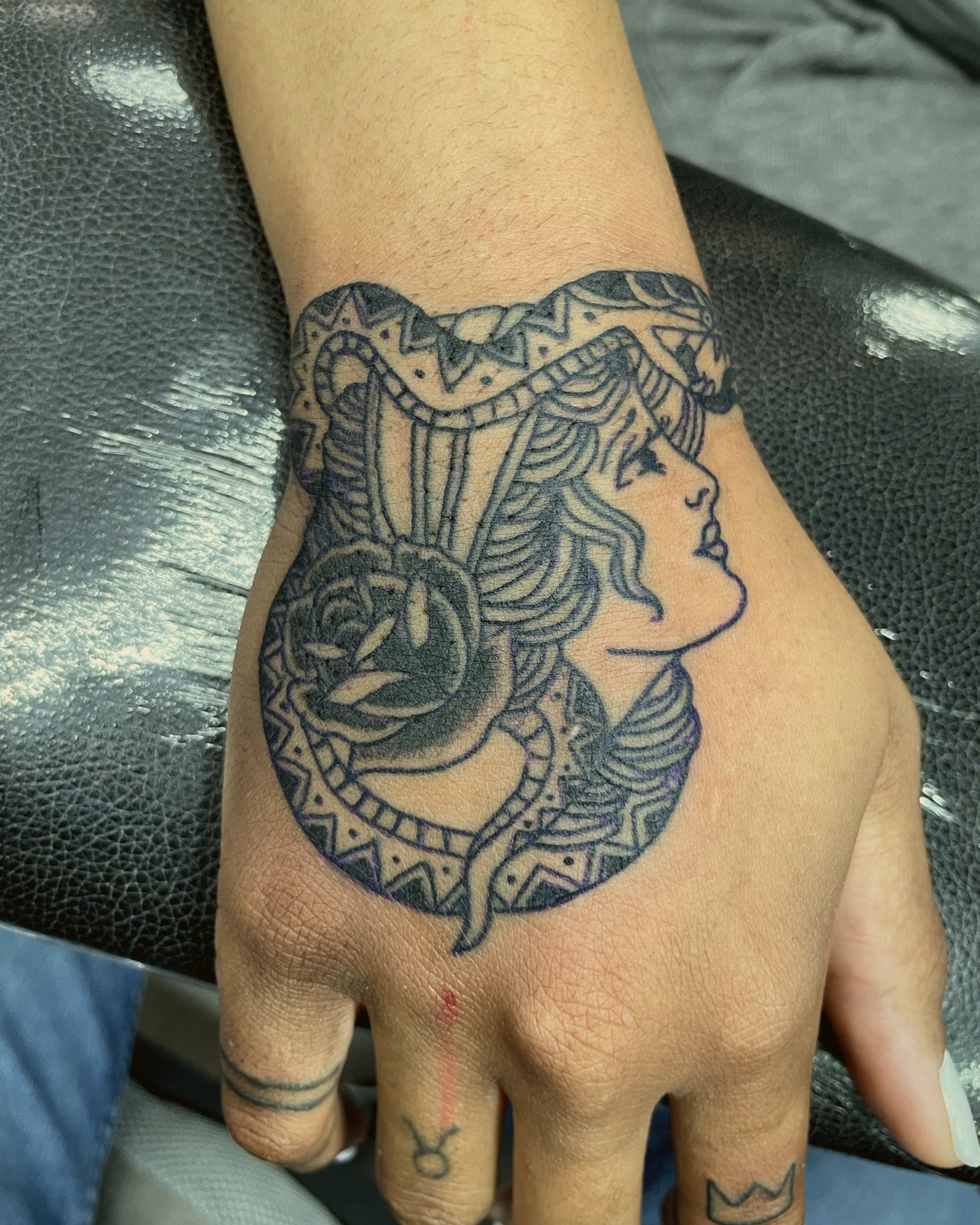 Fine black & grey hand piece — by Paul Aroca, Crown Ink Studio Brooklyn